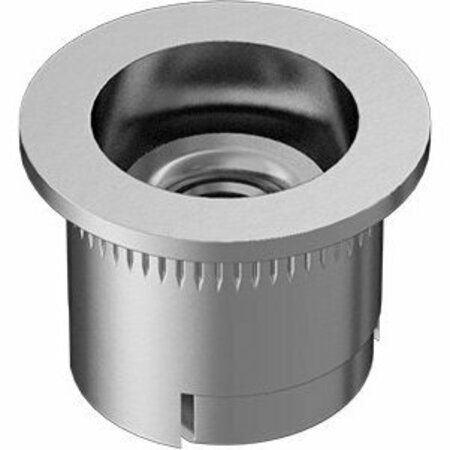 BSC PREFERRED Self-Aligning Rivet Nut M4 x .7 Internal Thread .5 - 2.5mm Material Thickness, 5PK 93669A140